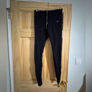 Nike Black Leggings with Silver Logo